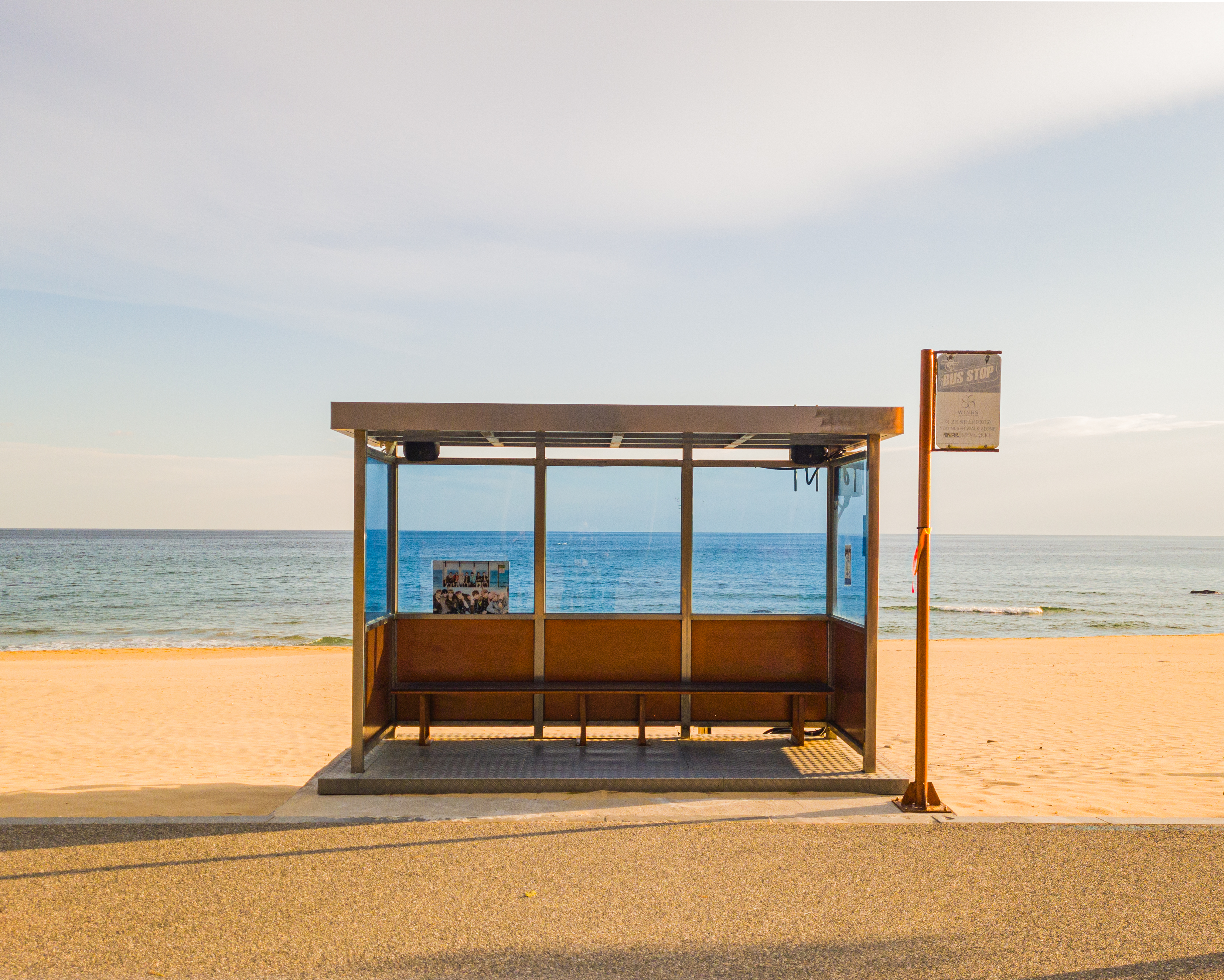 BTS bus stop in gangneung